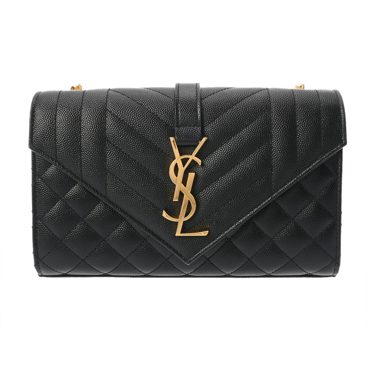 楽天市場】SAINT LAURENT(サンローラン)キルティングレザー：ブラック