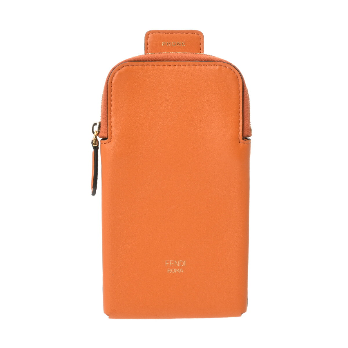 【～4/10 最大5万円クーポン】フェンディ FENDI ストラップユー スマホポーチ付き オレンジ 8AV132-A6V8-198-1835 カーフレザー ユニセックス その他小物 フェンディ 【ローン48回払い無金利】【中古】