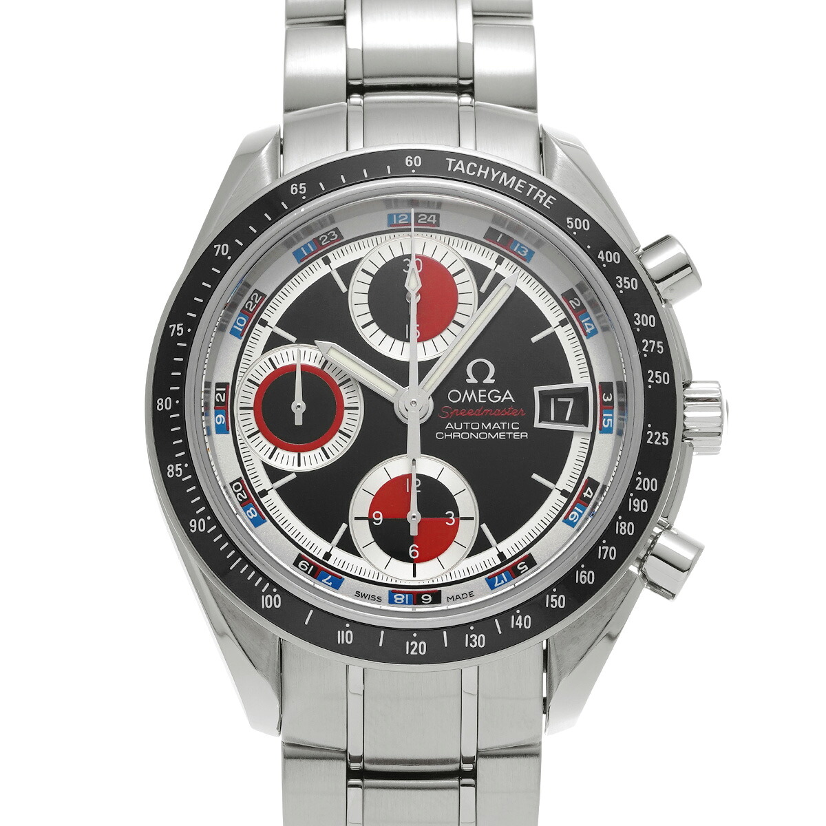 【～4/10 最大5万円クーポン】オメガ OMEGA スピードマスター デイト 3210.52 ブラック/レッド メンズ 腕時計 オメガ 時計 高級腕時計 ブランド 【ローン48回払い無金利】【中古】