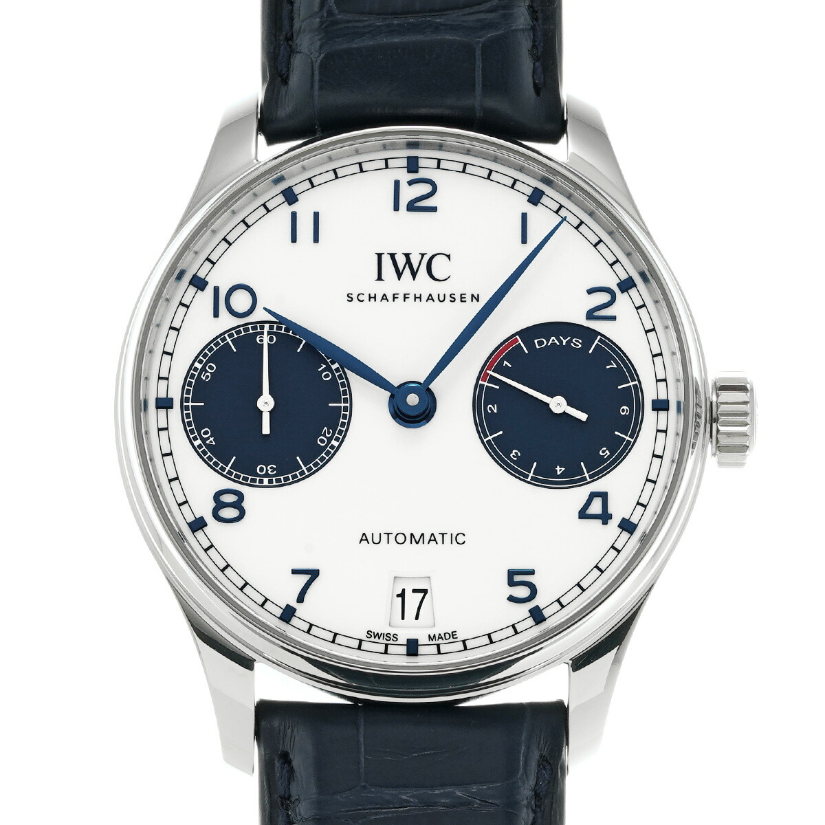 【~4/10 最大5万円クーポン】IWC ポルトギーゼ オートマティック IW500715 ホワイト メンズ 腕時計 IWC 時計 高級腕時計 ブランド 【ローン48回払い無金利】【中古】