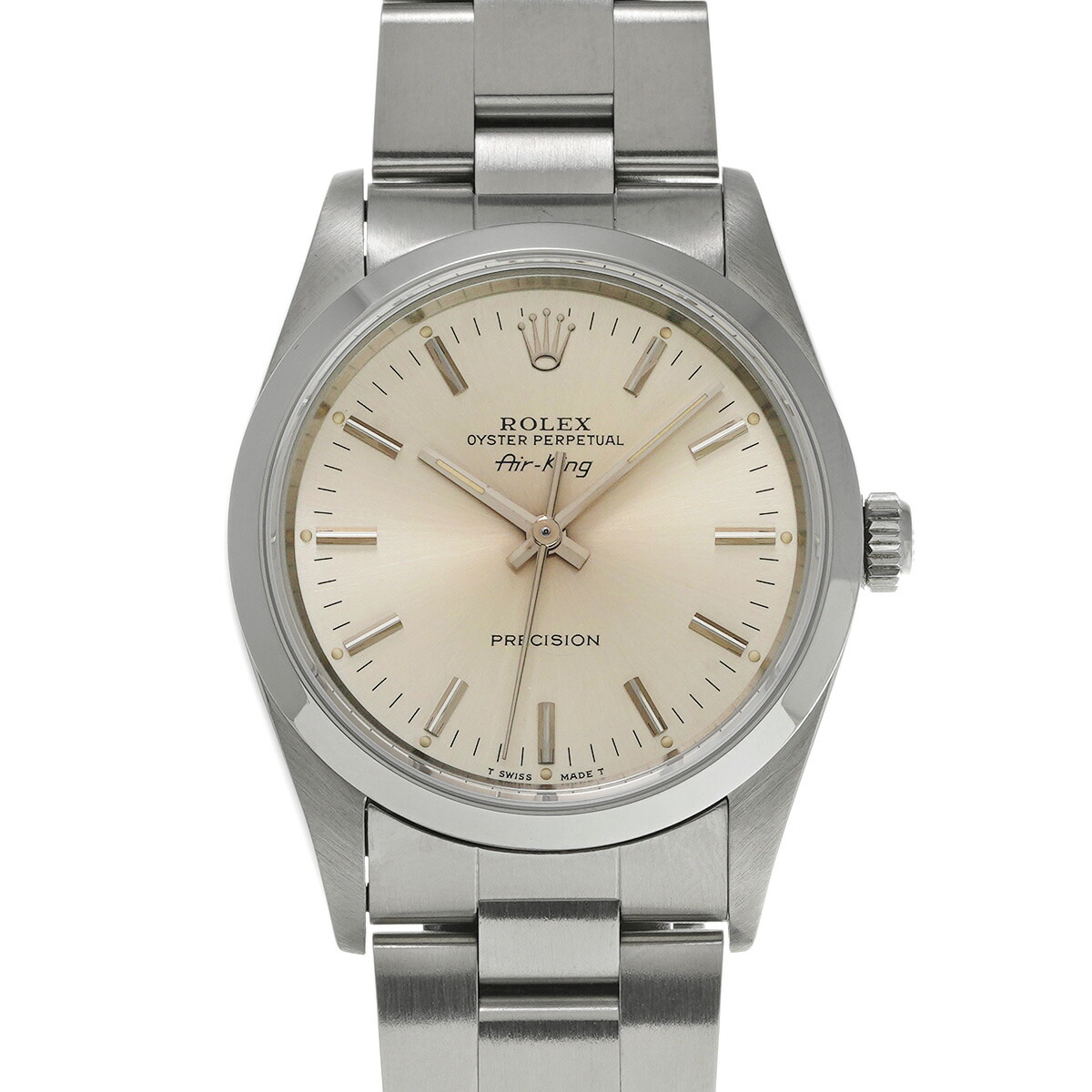 ロレックス ROLEX エアキング 14000 N番(1991年頃製造) シルバー メンズ 腕時計 ロレックス 時計 高級腕時計 ブランド 【ローン48回払い無金利】【中古】