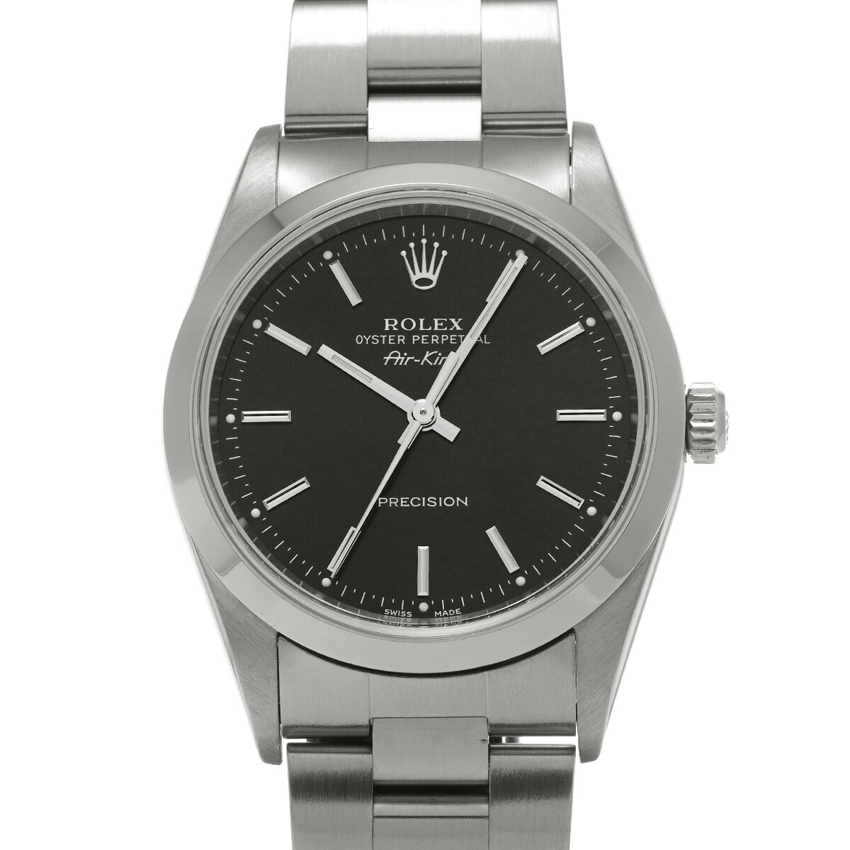 ロレックス ROLEX エアキング 14000 P番(2000年頃製造) ブラック メンズ 腕時計 ロレックス 時計 高級腕時計 ブランド 【ローン48回払い無金利】【中古】