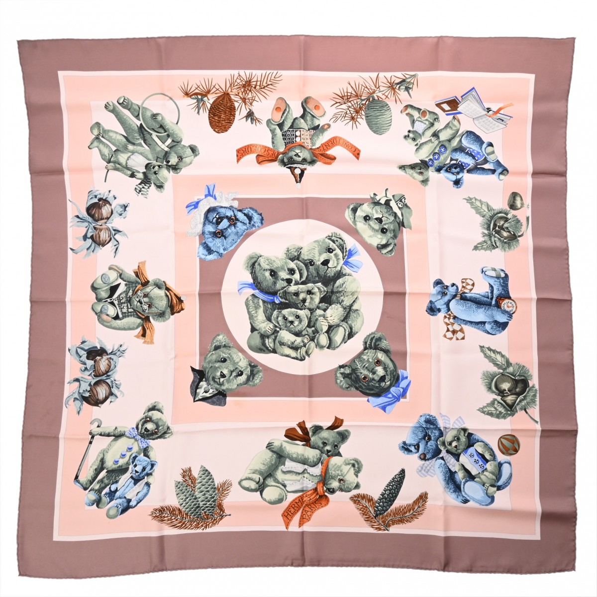 エルメス HERMES カレ90 CONFIDENTS DESCOEURS マルチ色つや 絹地100％ レディース えり巻き エルメス 【貸し付け金48回払い無利子】【中古】