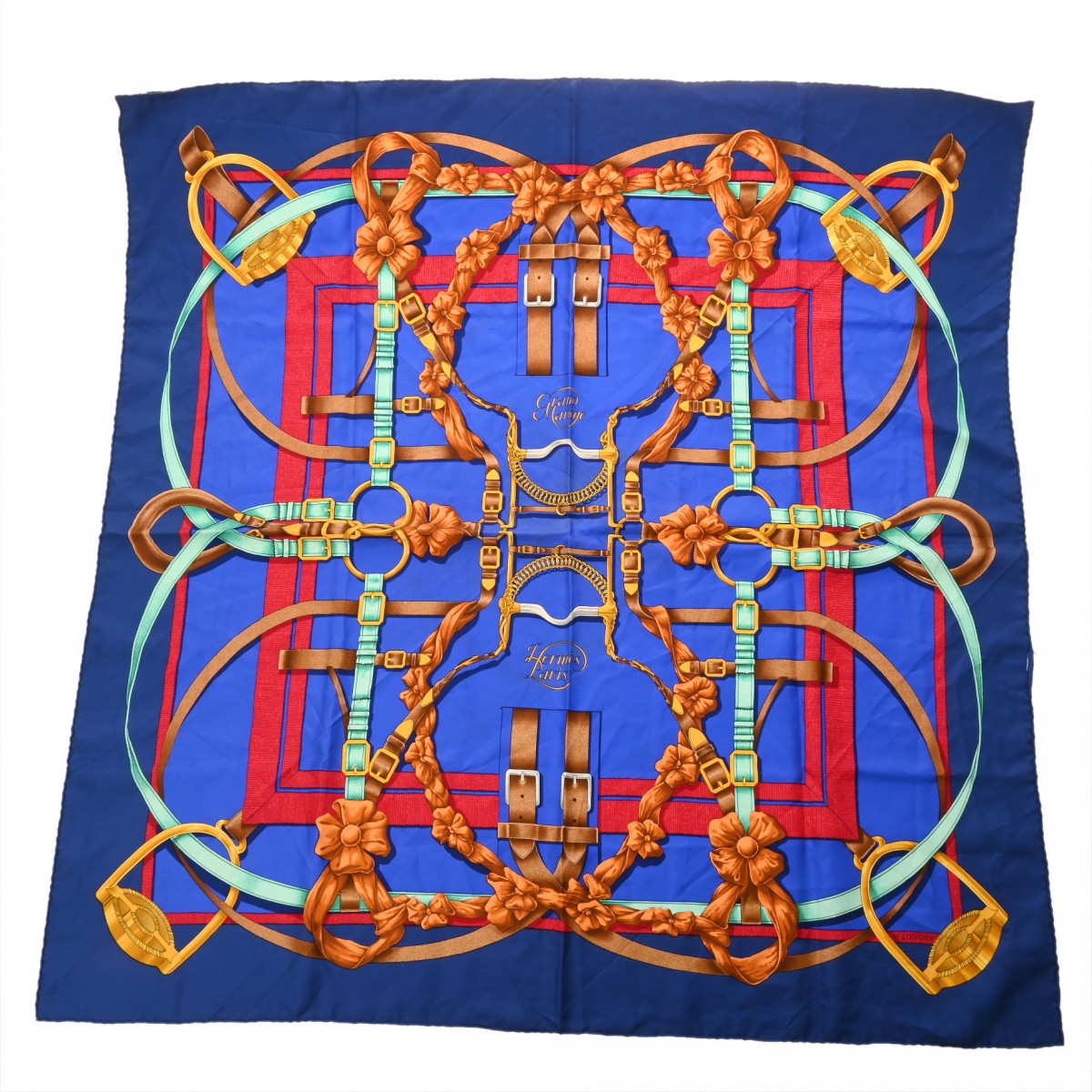 【～4/10 最大5万円クーポン】エルメス HERMES カレ90 GRAND MANEGE マルチカラー シルク100％ レディース スカーフ エルメス 【ローン48回払い無金利】【中古】