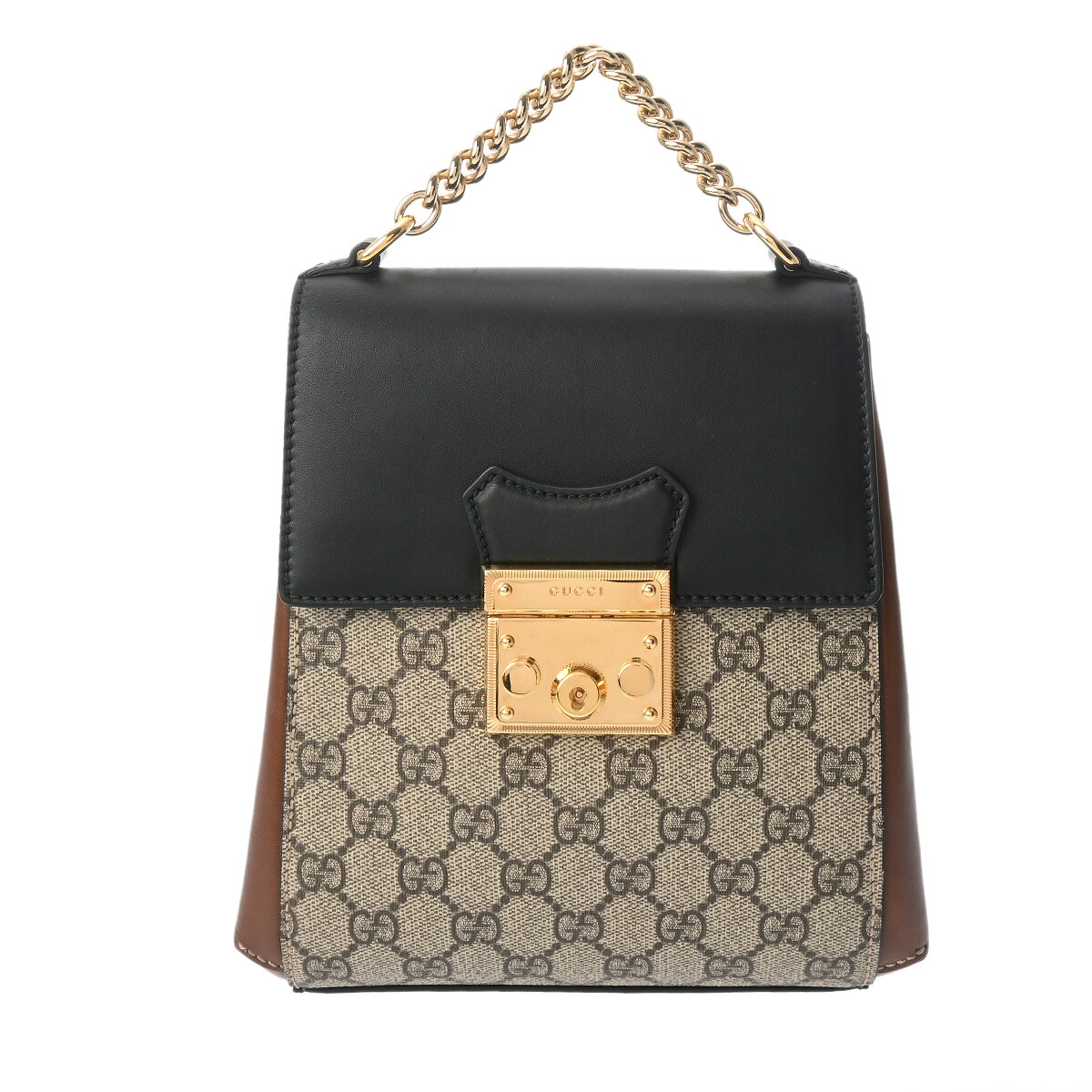 グッチ GUCCI GGスプリーム バッグパックパドロック ベージュ/エボニー/ブラック/ブラウン 498194 GGスプリームキャンバス/レザー レディース リュック・デイパック グッチ リュック・デイパック バック ブランド 【ローン48回払い無金利】【中古】|ウォッチニアン ブランド品専門店