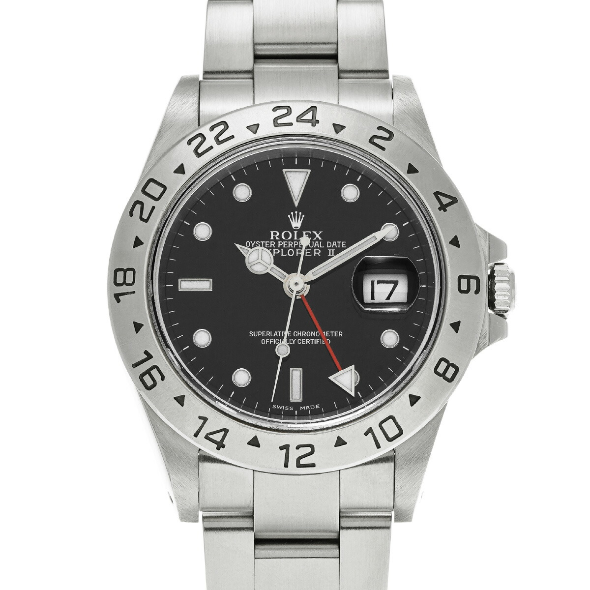 ロレックス ROLEX エクスプローラーII 16570 P番(2001年頃製造) ブラック メンズ 腕時計 ロレックス 時計 高級腕時計 ブランド 【ローン48回払い無金利】【中古】