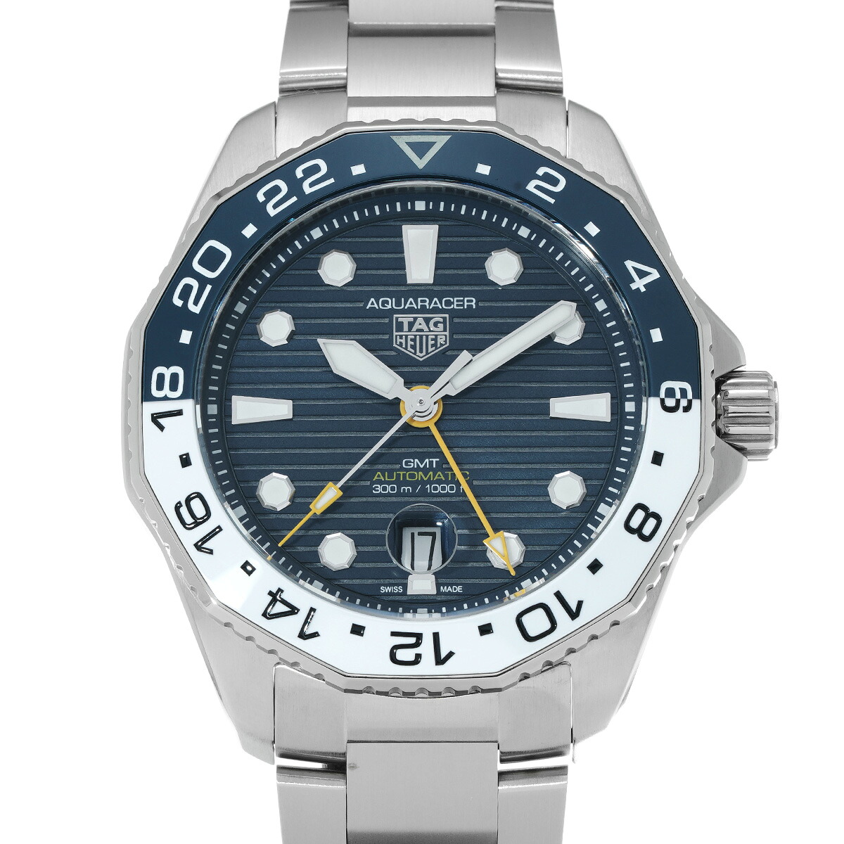 【～4/10 最大5万円クーポン】タグ ホイヤー TAG HEUER アクアレーサー プロフェッショナル 300 キャリバー7 GMT WBP2010.BA0632 ブルー メンズ 腕時計 タグ ホイヤー 時計 高級腕時計 ブランド 【ローン48回払い無金利】【中古】