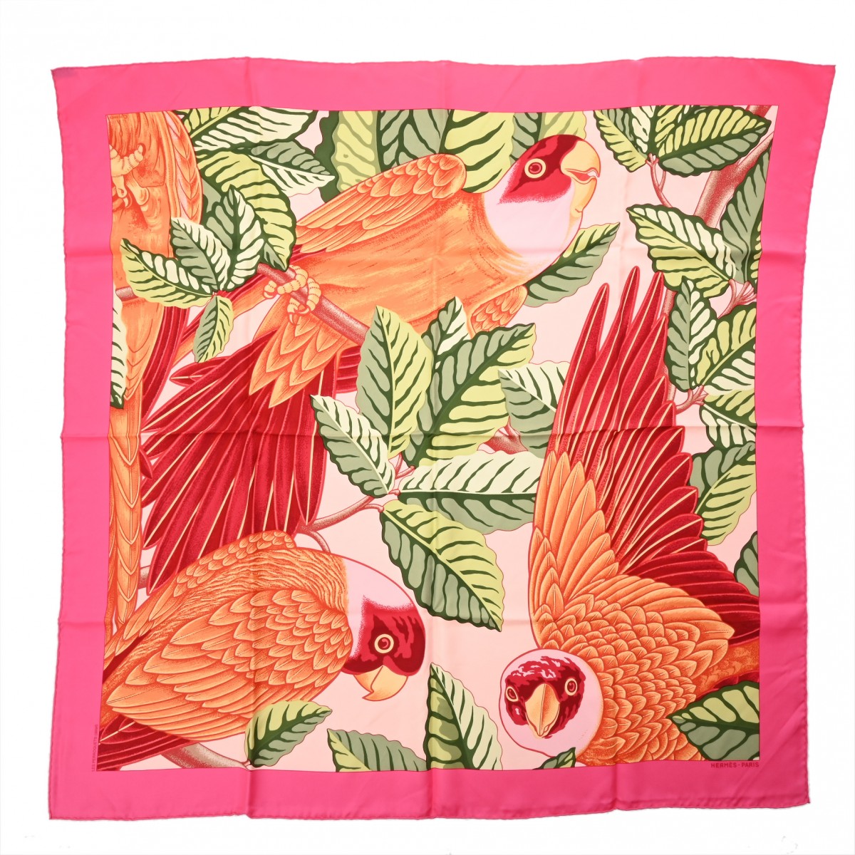 【～4/10 最大5万円クーポン】エルメス HERMES カレ90 LES PELLOQUETS DETAIL マルチカラー シルク100％ レディース スカーフ エルメス 【ローン48回払い無金利】【中古】