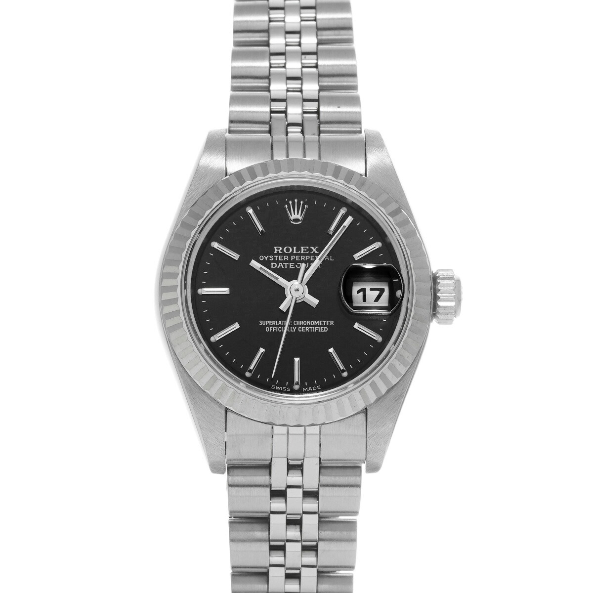 ロレックス ROLEX デイトジャスト 79174 P番(2000年頃製造) ブラック レディース 腕時計 ロレックス 時計 高級腕時計 ブランド 【ローン48回払い無金利】【中古】