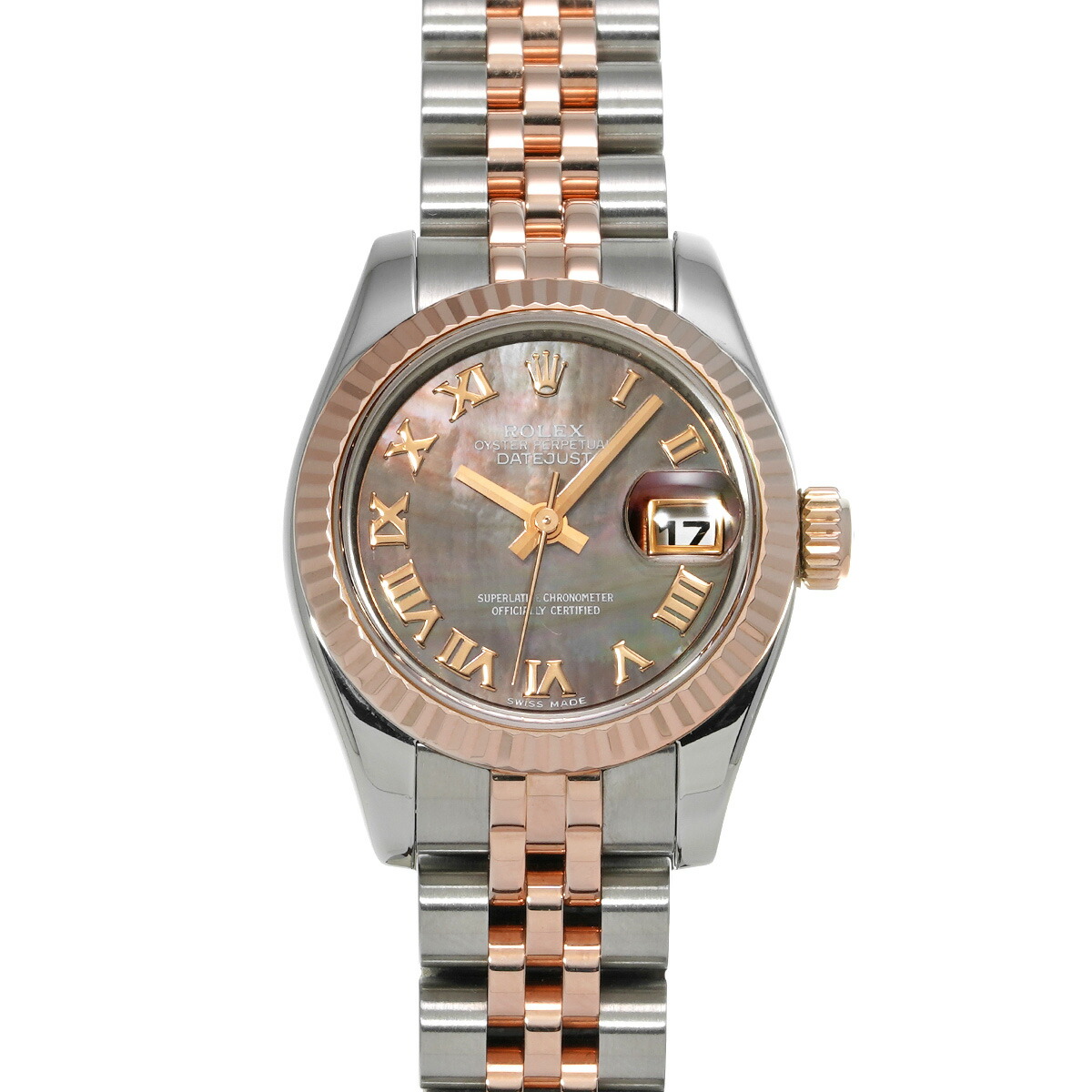 【～4/17 最大5万円クーポン】ロレックス ROLEX レディ デイトジャスト 26 179171NR D番(2005年頃製造) ブラックシェル レディース 腕時計 ロレックス 時計 高級腕時計 ブランド 【ローン48回払い無金利】【中古】