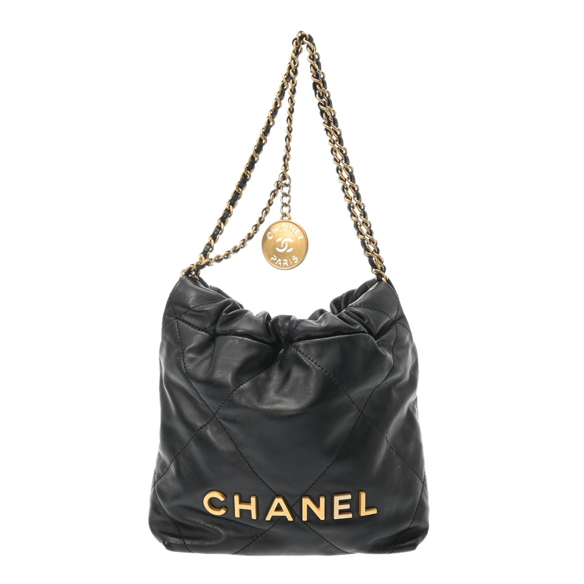 【~7/26 最大5万円クーポン】シャネル CHANEL ミニ ハンドバッグ CHANEL22 ブラック AS3980 シャイニーカーフスキン レディース ハンドバッグ chanel シャネル バッグ バック ブランド 【ローン48回払い無金利】【中古】|ウォッチニアン ブランド品専門店