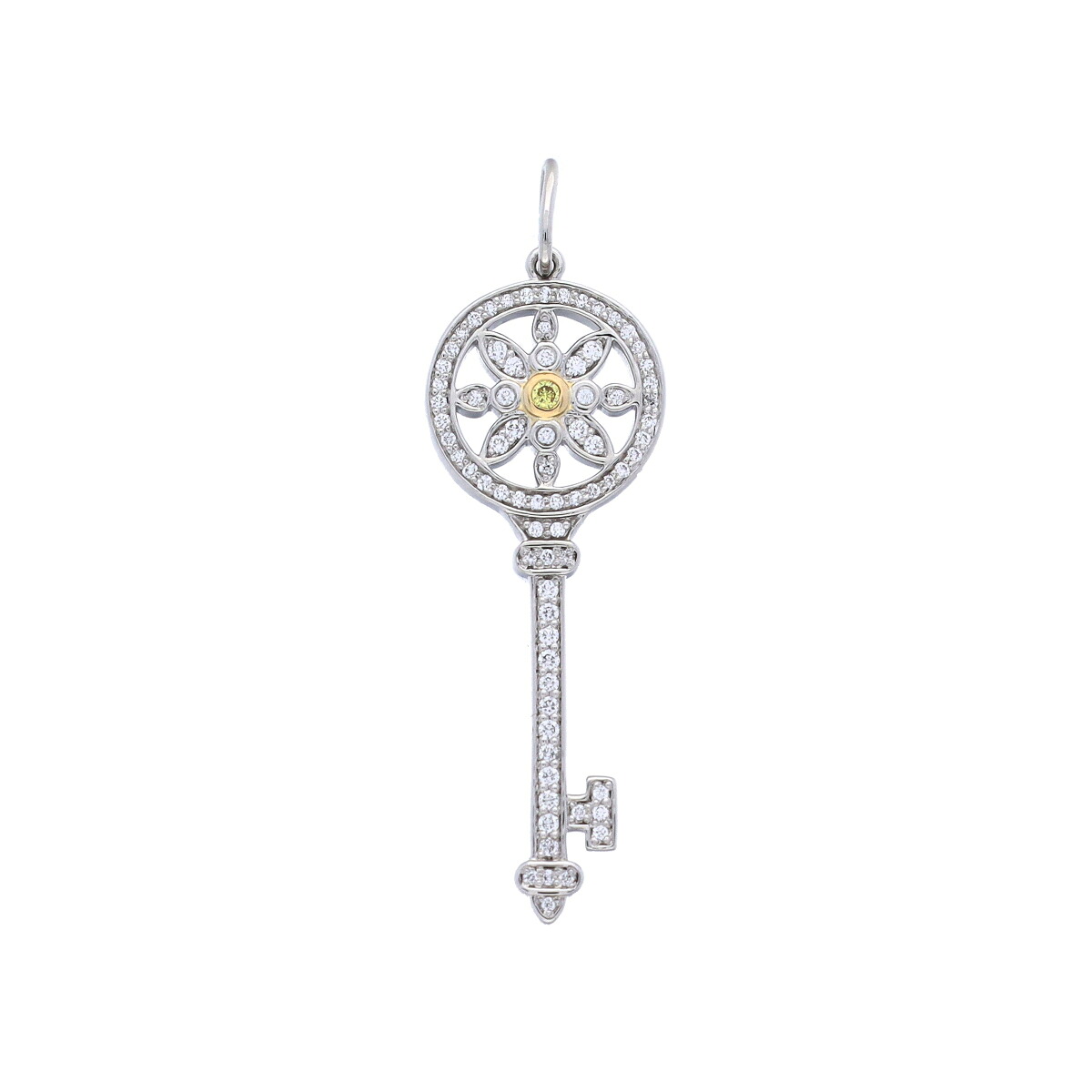 【~7/26 最大5万円クーポン】ティファニー TIFFANY & Co. デイジーキー ペンダントトップ Pt950プラチナ/K18イエローゴールド YG イエローダイヤモンド レディース ペンダントトップ ティファニー 【ローン48回払い無金利】【中古】|ウォッチニアン ブランド品専門店
