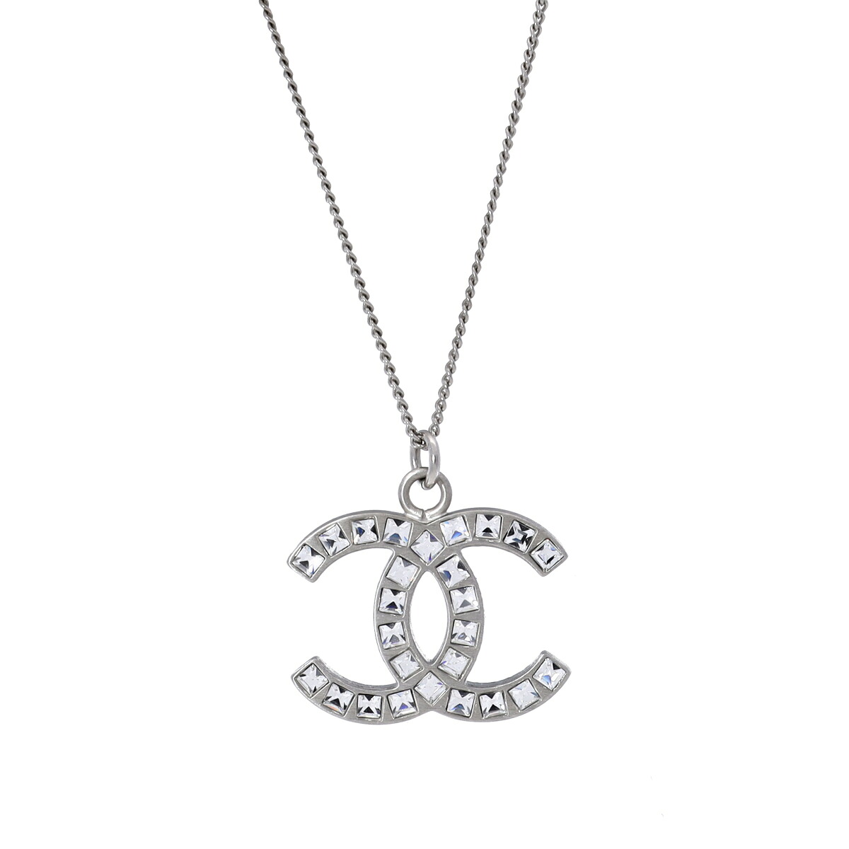 【～4/10 最大5万円クーポン】シャネル CHANEL ココマーク シルバー メタル/ラインストーン レディース ネックレス シャネル 【ローン48回払い無金利】【中古】