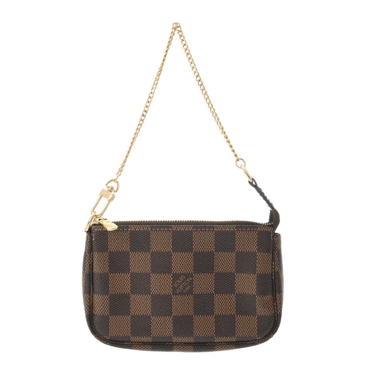 【～4/17 最大5万円クーポン】ルイ ヴィトン LOUIS VUITTON ダミエ ミニポシェットアクセソワール エベヌ N58009 ダミエキャンバス レディース アクセサリーポーチ ルイ ヴィトン 【ローン48回払い無金利】【中古】