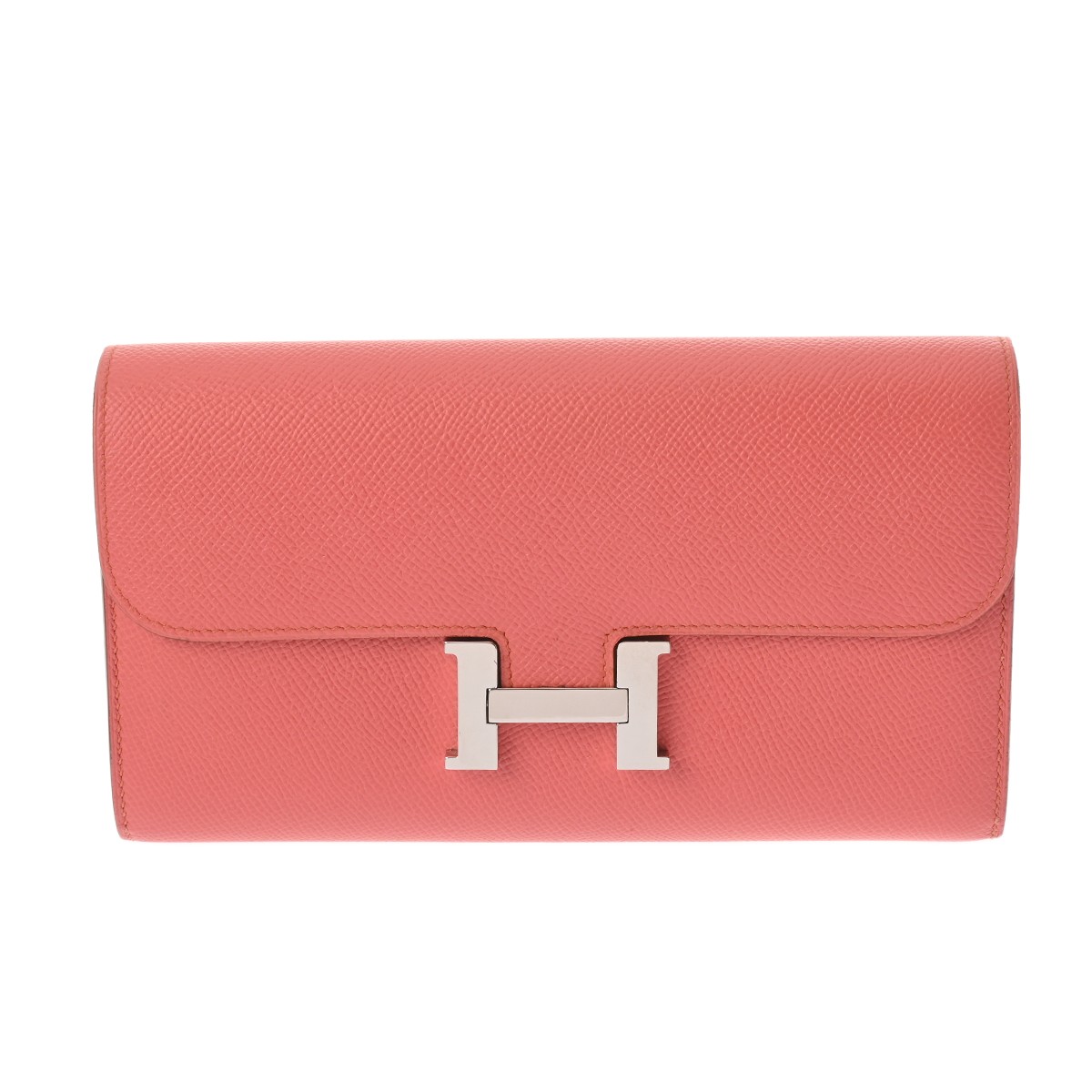 【～4/10 最大5万円クーポン】エルメス HERMES コンスタンスロングウォレット フラミンゴ ヴォーエプソン レディース 長財布 エルメス 財布 ブランド 【ローン48回払い無金利】【中古】