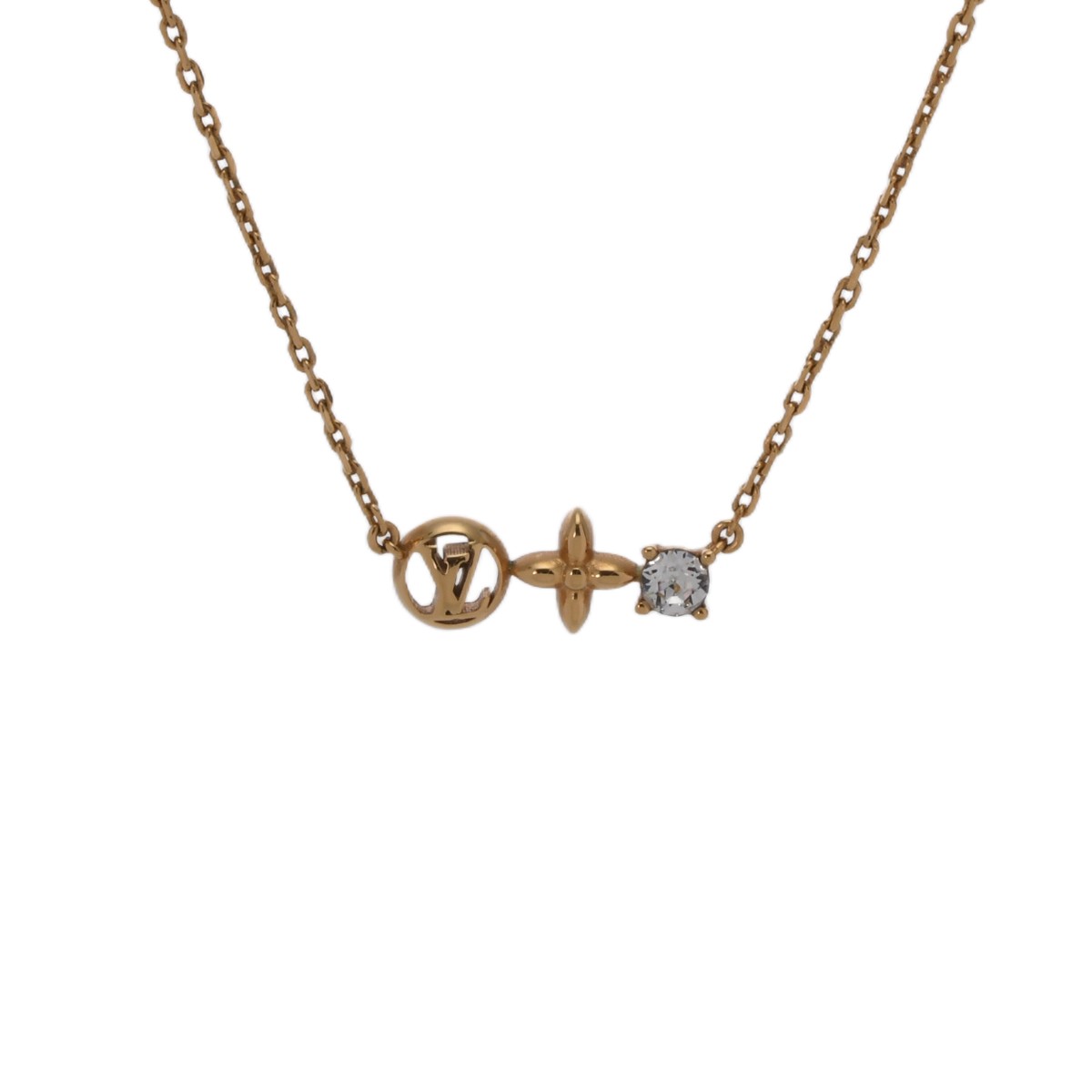 ルイ ヴィトン LOUIS VUITTON プティ ルイ ゴールド M00368 メタル/ストラス レディース ネックレス ルイ ヴィトン 【ローン48回払い無金利】【中古】