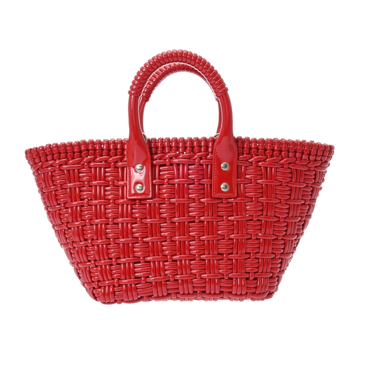 【～4/10 最大5万円クーポン】バレンシアガ BALENCIAGA BISTRO XS 2WAY レッド 671342 エナメルフェイクカーフ レディース ハンドバッグ バレンシアガ ハンドバッグ バック ブランド 【ローン48回払い無金利】【中古】