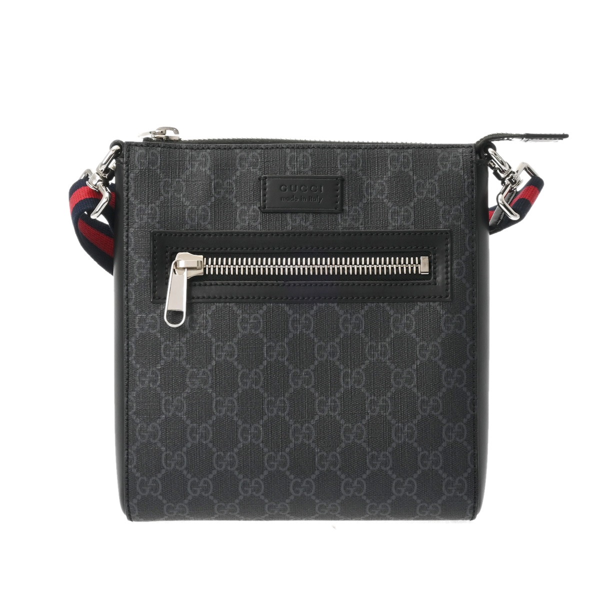 【～4/17 最大5万円クーポン】シャネル CHANEL GGスプリーム スモールメッセンジャーバッグ ブラック/グレー 523599 GGスプリームキャンバス/レザー ユニセックス ショルダーバッグ chanel シャネル バッグ バック ブランド 【ローン48回払い無金利】【中古】