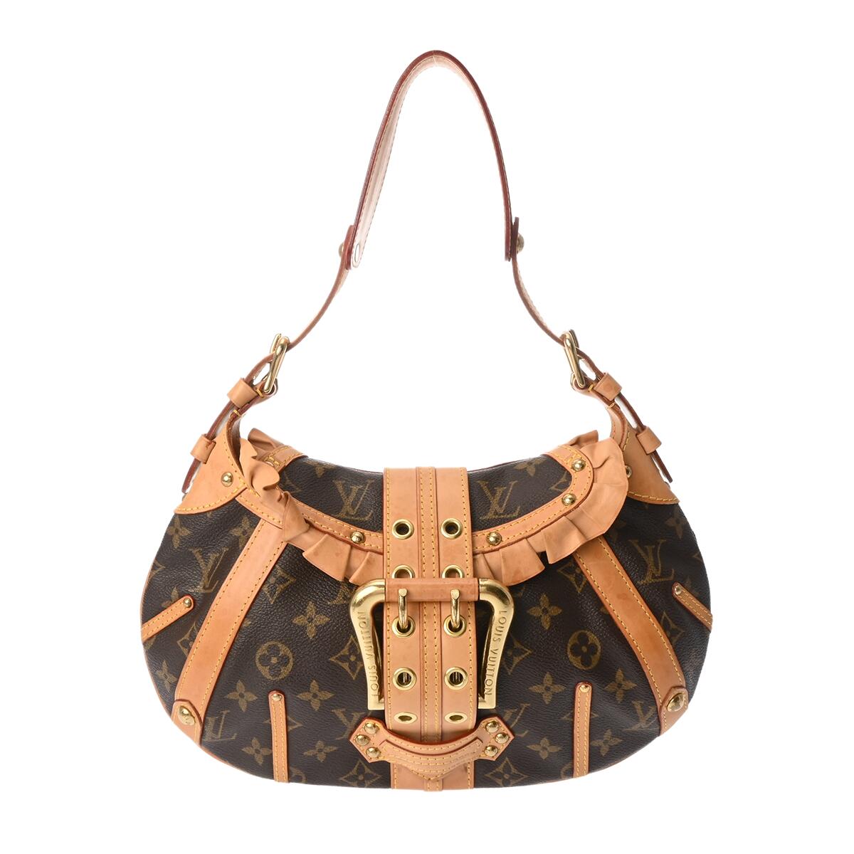 【～4/10 最大5万円クーポン】ルイ ヴィトン LOUIS VUITTON モノグラム レオノール ブラウン M92394 モノグラムキャンバス レディース ショルダーバッグ ヴィトンバッグ バック ブランド 【ローン48回払い無金利】【中古】