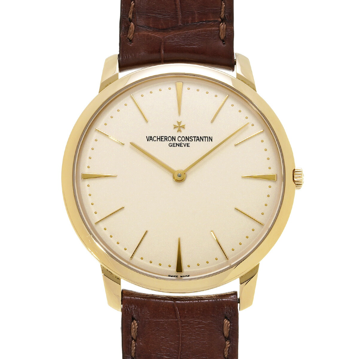 【～4/17 最大5万円クーポン】ヴァシュロン コンスタンタン VACHERON CONSTANTIN パトリモニー ラージ 81180/000J-9118 シルバー メンズ 腕時計 ヴァシュロン コンスタンタン 時計 高級腕時計 ブランド 【ローン48回払い無金利】【中古】