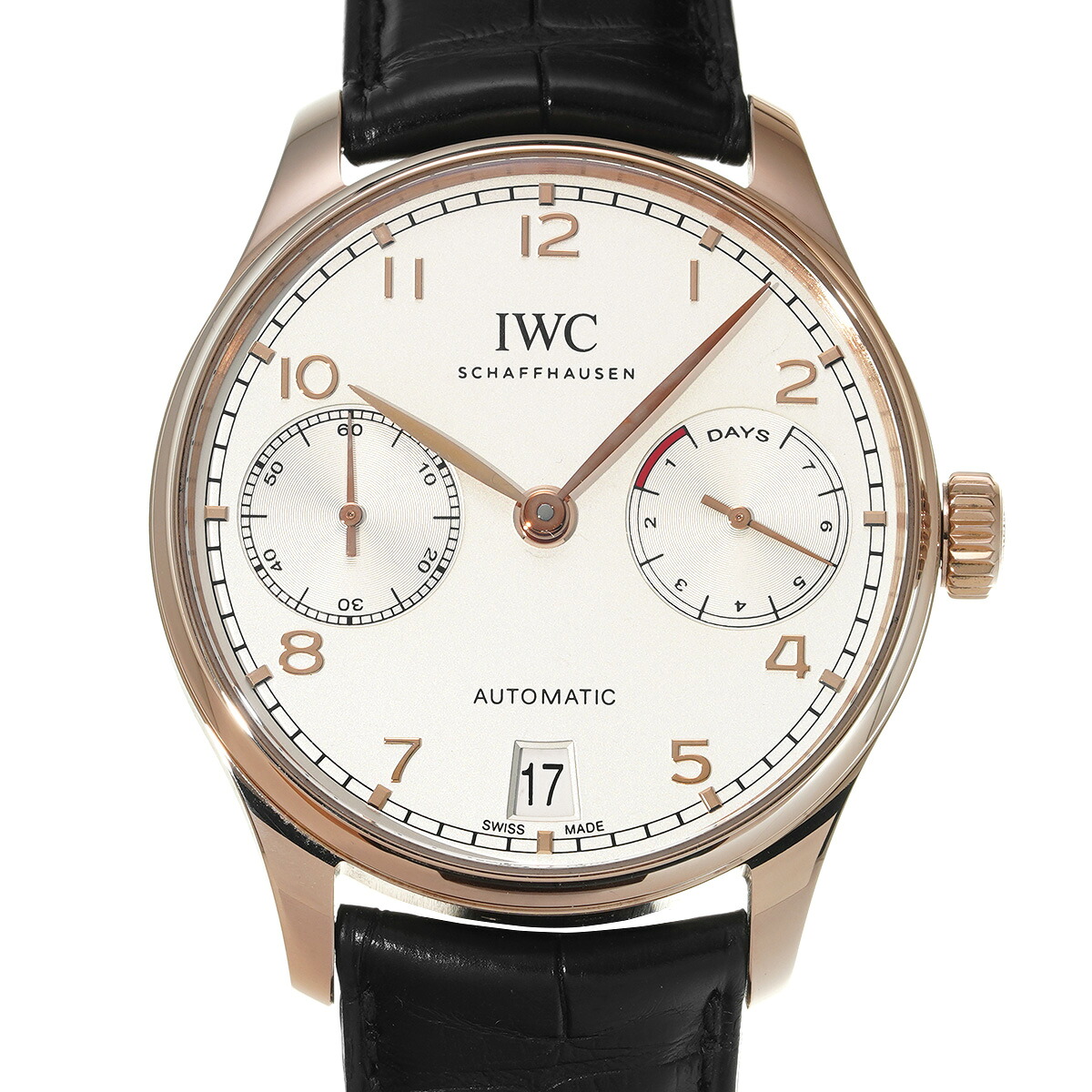 【～4/10 最大5万円クーポン】IWC ポルトギーゼ オートマティック 7デイズ IW500701 シルバー メンズ 腕時計 IWC 時計 高級腕時計 ブランド 【ローン48回払い無金利】【中古】