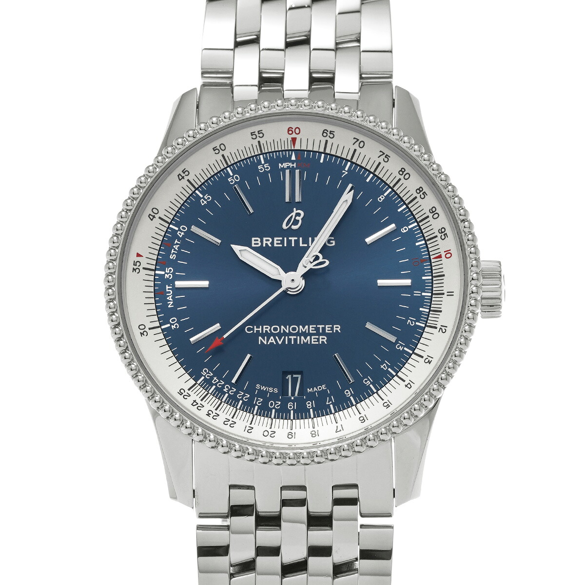ブライトリング BREITLING ナビタイマー オートマチック 38 A17325211C1A1 ブルー メンズ 腕時計 ブライトリング 時計 高級腕時計 ブランド 【ローン48回払い無金利】【中古】