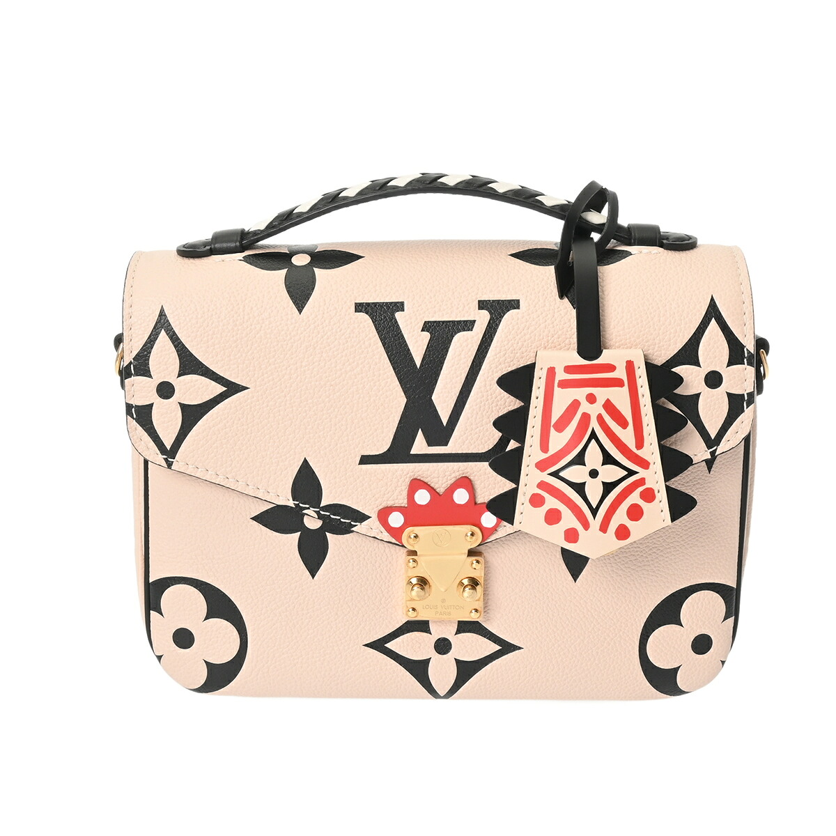 ルイ ヴィトン LOUIS VUITTON モノグラムアンプラント ポシェットメティス MM LVクラフティ クレーム/ノワール M45384 アンプラントレザー レディース ハンドバッグ ヴィトンバッグ バック ブランド 【ローン48回払い無金利】【中古】