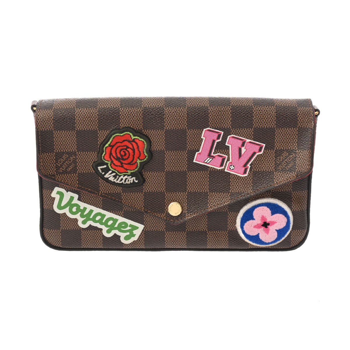 ルイ ヴィトン LOUIS VUITTON ダミエ ポシェットフェリシー バッキーズコレクション 2WAYクラッチバッグ ブラウン N60129 ダミエキャンバス レディース ショルダーバッグ ヴィトンバッグ バック ブランド 【ローン48回払い無金利】【中古】