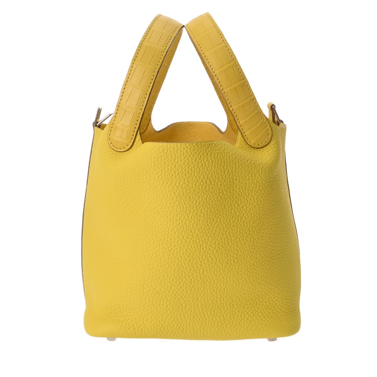 【～4/17 最大5万円クーポン】エルメス HERMES ピコタン ロックタッチ PM ミモザ/ライム トリヨンクレマンス/アリゲーターマット レディース ハンドバッグ エルメス ピコタン バック ブランド 【ローン48回払い無金利】【中古】