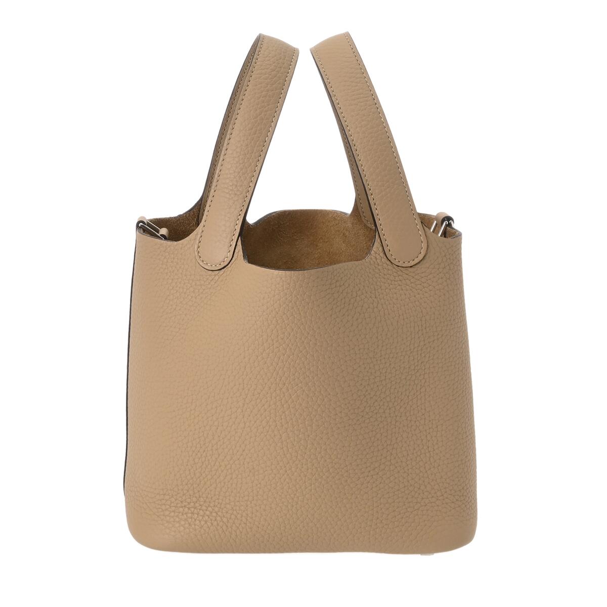 エルメス HERMES ピコタン鍵を掛ける PM  ベージュマルファ トリヨンクレマンス レディース ハンドバック エルメス ピコタン うしろ側 ブランド名 【貸し付け金48回払い無利子】【未当てはめる】