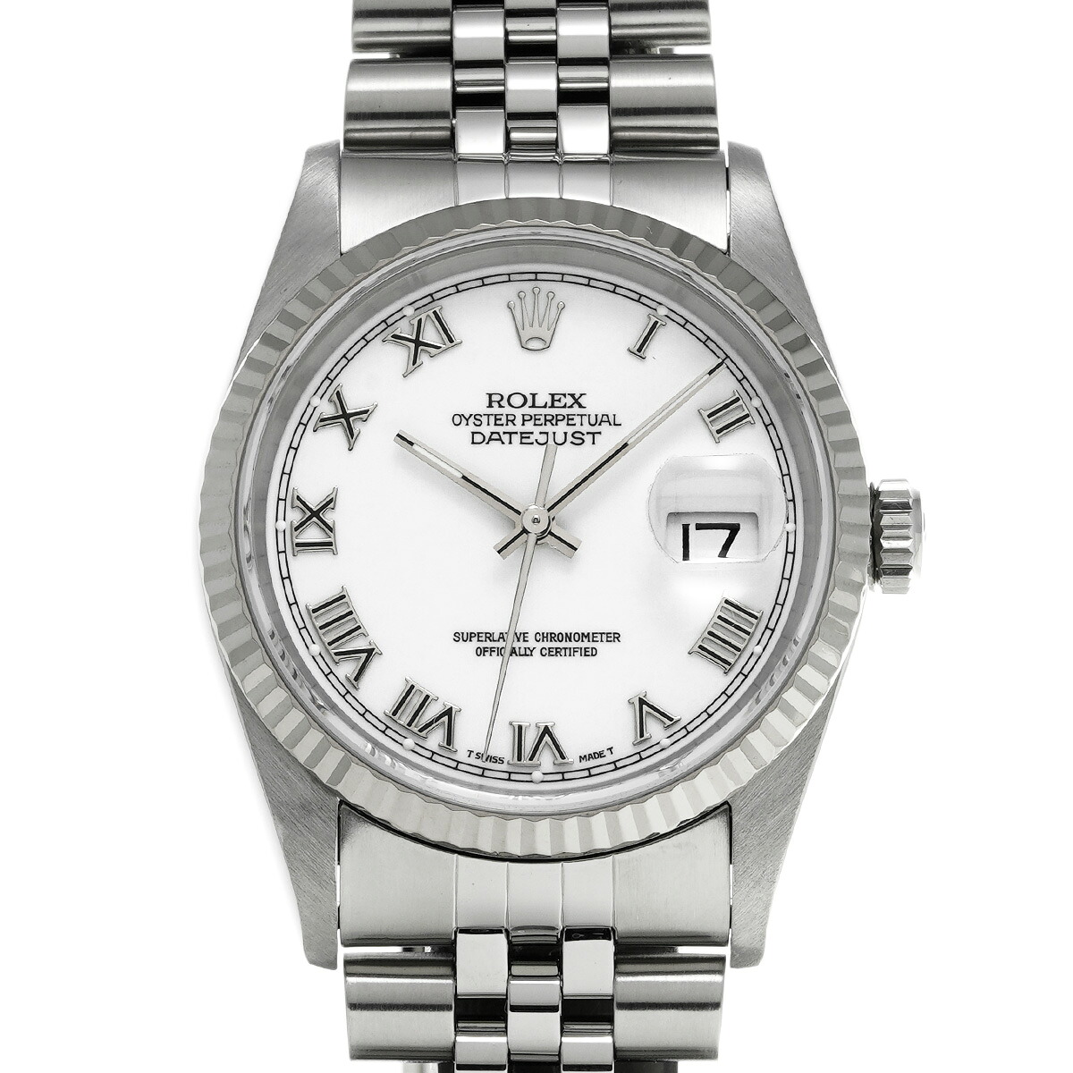 ロレックス ROLEX デイトジャスト 16234 W番(1995年頃製造) ホワイト メンズ 腕時計 ロレックス 時計 高級腕時計 ブランド 【ローン48回払い無金利】【中古】