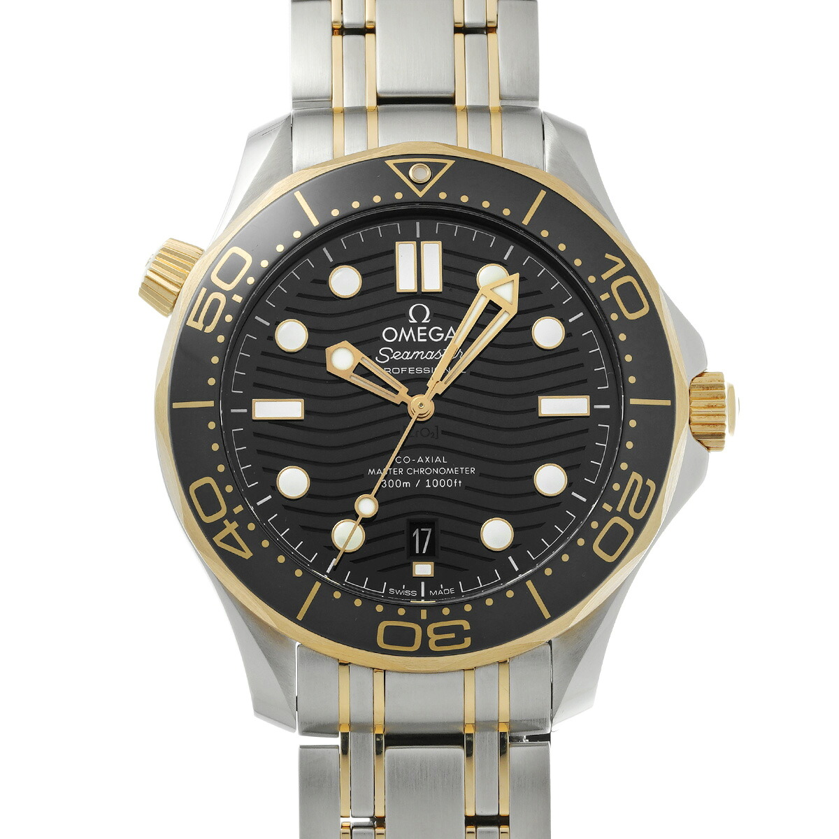 【～4/10 最大5万円クーポン】オメガ OMEGA シーマスター ダイバー300 マスタークロノメーター 210.20.42.20.01.002 ブラック メンズ 腕時計 オメガ 時計 高級腕時計 ブランド 【ローン48回払い無金利】【中古】