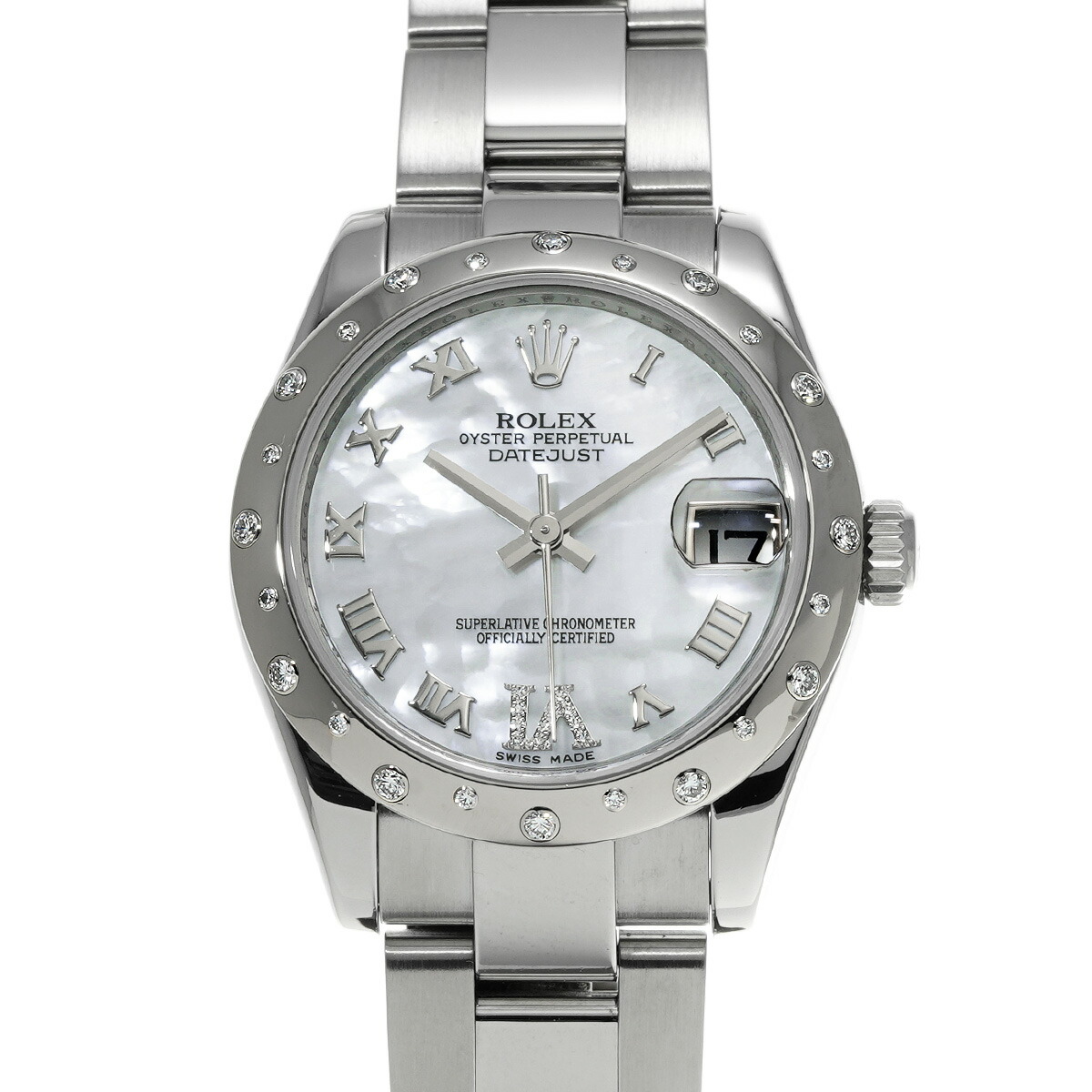 ロレックス ROLEX デイトジャスト 178344NR ランダムシリアル ホワイトシェル ユニセックス 腕時計 ロレックス 時計 高級腕時計 ブランド 【ローン48回払い無金利】【中古】