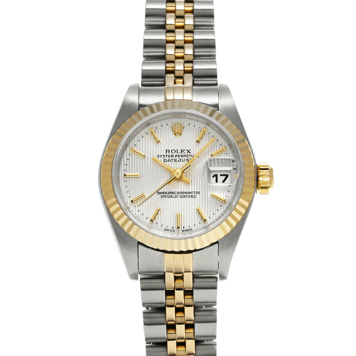 ロレックス ROLEX デイトジャスト 79173 Y番(2002年製造) シルバータペストリー レディース 腕時計 ロレックス 時計 高級腕時計 ブランド 【ローン48回払い無金利】【中古】