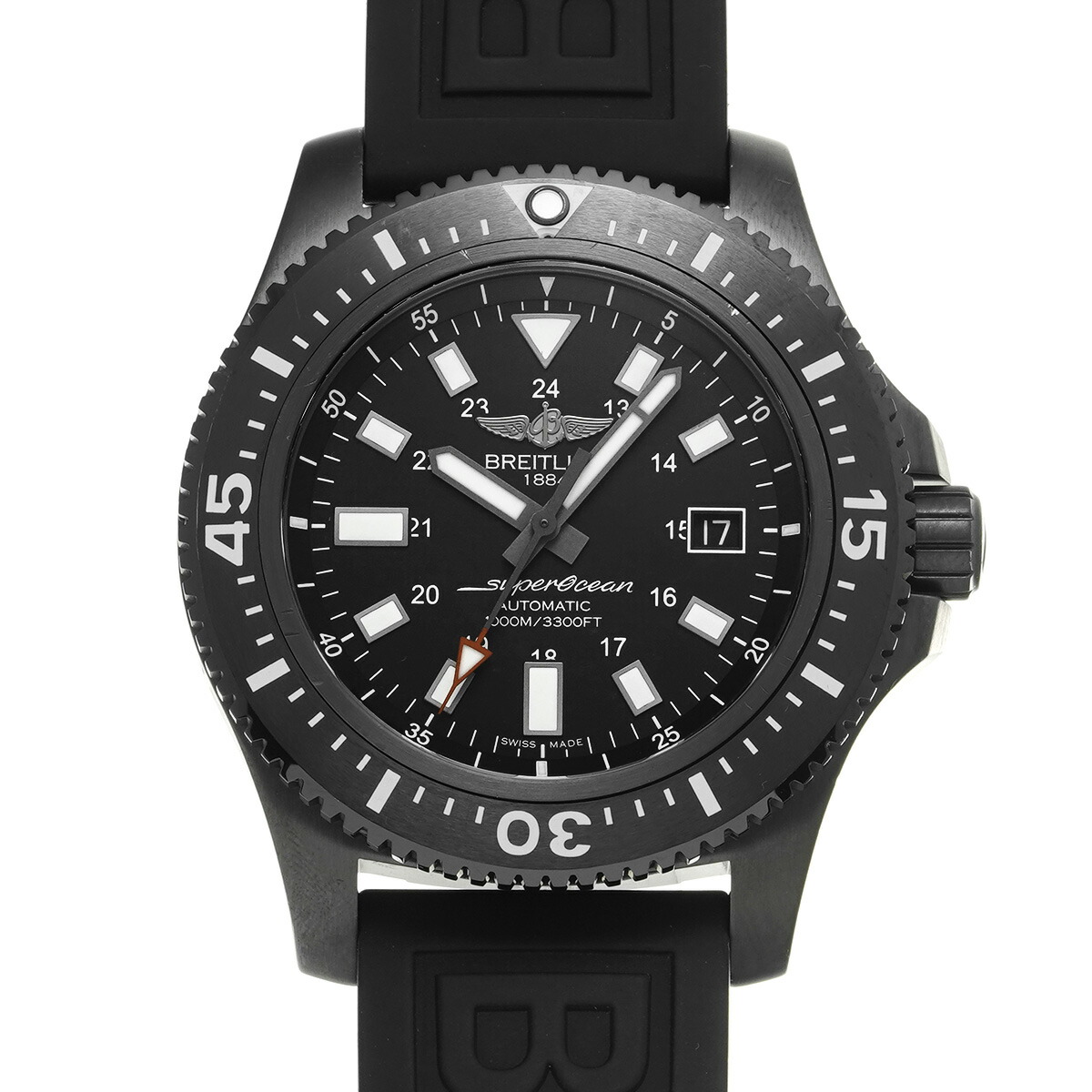 【～4/10 最大5万円クーポン】ブライトリング BREITLING スーパーオーシャン 44 スペシャル M17393 ブラック メンズ 腕時計 ブライトリング 時計 高級腕時計 ブランド 【ローン48回払い無金利】【中古】