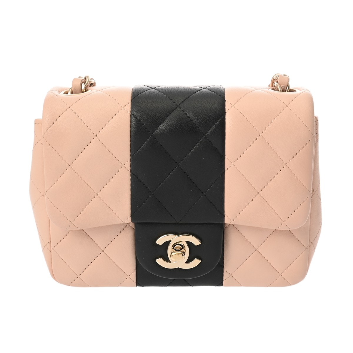 【～7/26 最大5万円クーポン】シャネル CHANEL マトラッセ ミニクラシックハンドバッグ 17cm ピンクベージュ A35200 ラムスキン レディース ショルダーバッグ chanel シャネル バッグ バック ブランド 【ローン48回払い無金利】【中古】｜ウォッチニアン ブランド品専門店