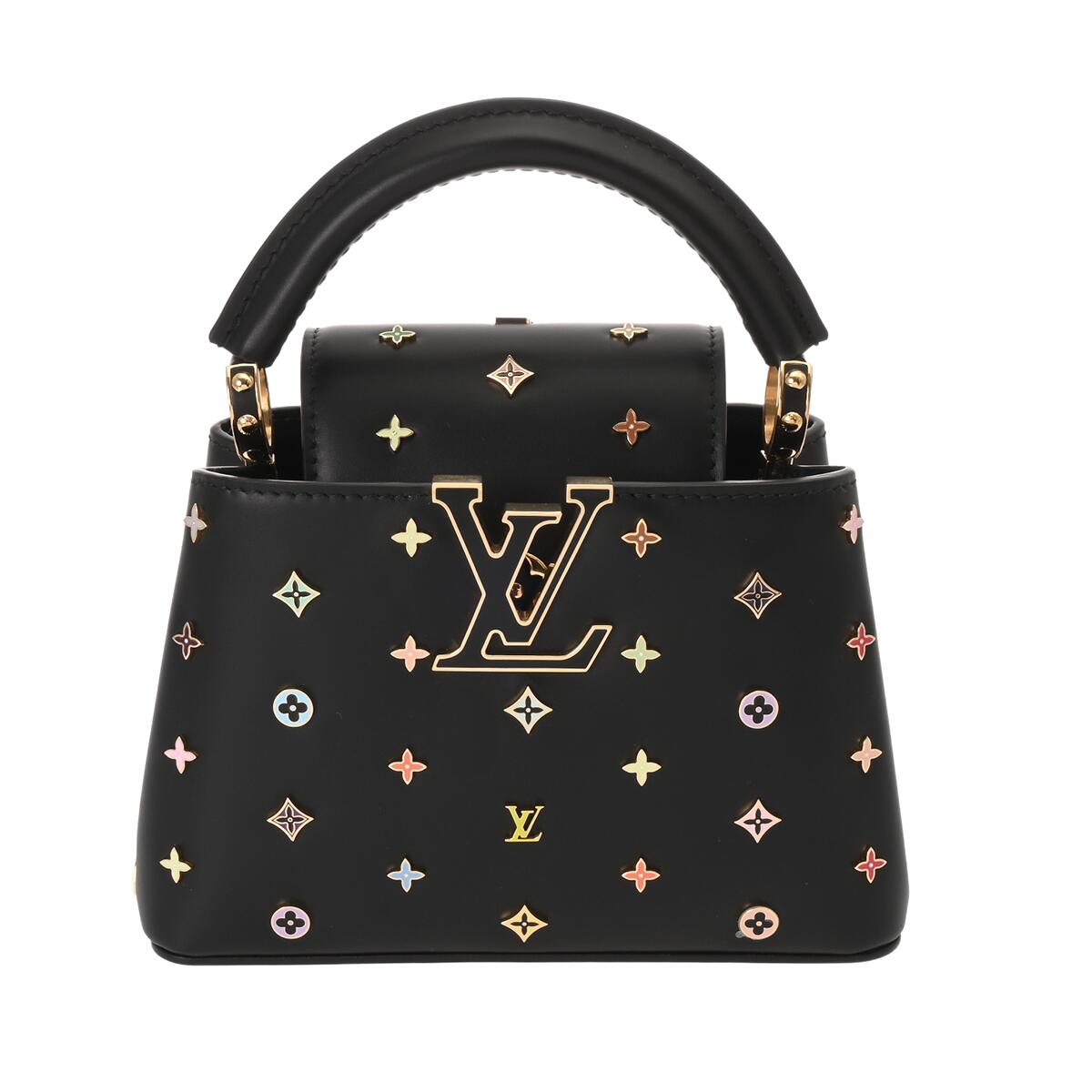 ルイ ヴィトン LOUIS VUITTON LV×TM カプシーヌ MINI ブラック M27637 レザー/カウハイドレザー レディース ハンドバッグ ヴィトンバッグ バック ブランド 【ローン48回払い無金利】【未使用】
