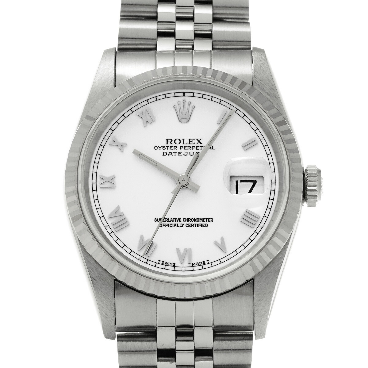 ロレックス ROLEX デイトジャスト 16234 W番(1995年頃製造) ホワイト メンズ 腕時計 ロレックス 時計 高級腕時計 ブランド 【ローン48回払い無金利】【中古】