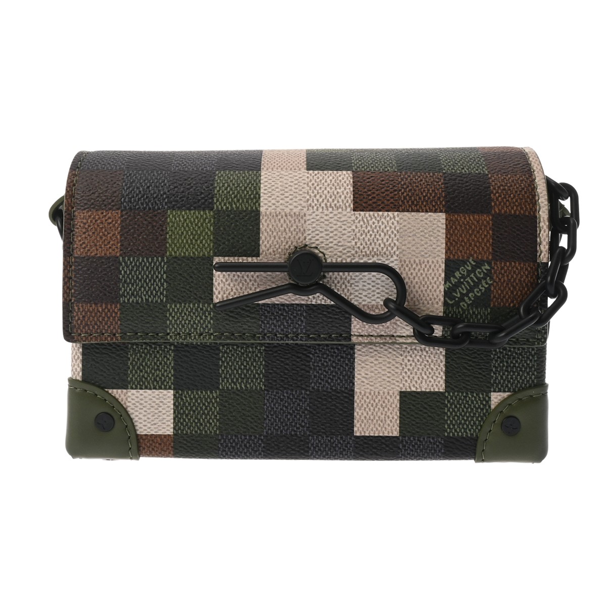 【～4/10 最大5万円クーポン】ルイ ヴィトン LOUIS VUITTON ダモフラージュ スティーマー ウェアラブル ウォレット マルチカラー M83172 ダモフラージュキャンバス メンズ ショルダーバッグ ヴィトンバッグ バック ブランド 【ローン48回払い無金利】【中古】
