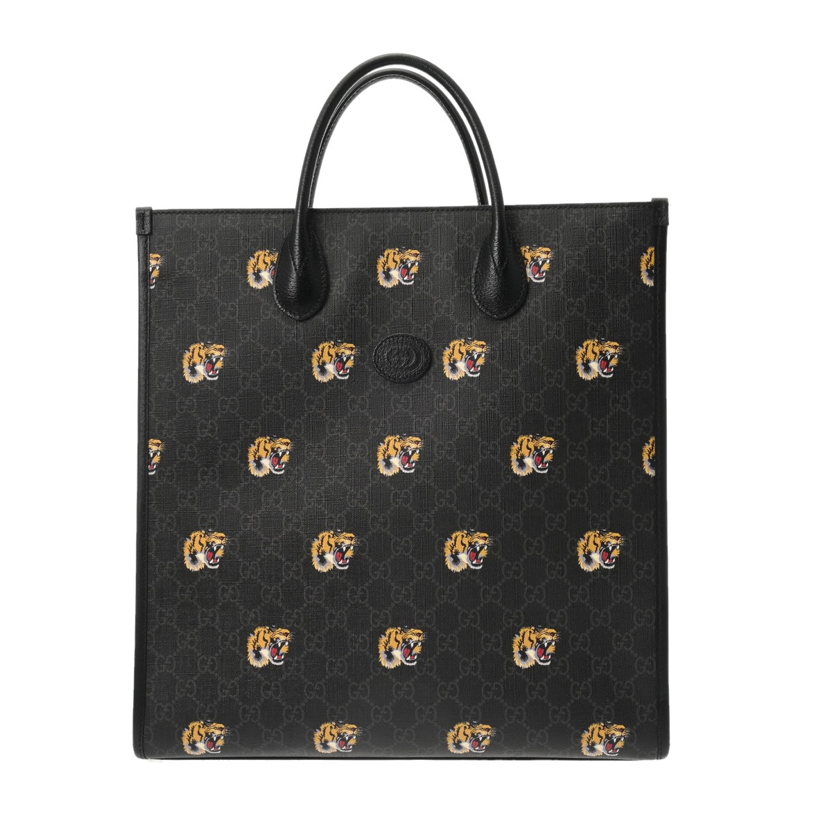 グッチ GUCCI ミディアム トートバッグ ブラック 674155 525040 GGシュプリームキャンバス/レザー レディース トートバッグ グッチ トートバッグ バック ブランド 【ローン48回払い無金利】【中古】