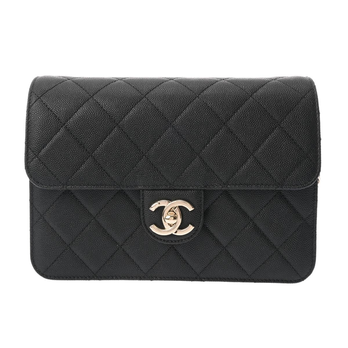 【～4/17 最大5万円クーポン】シャネル CHANEL マトラッセ スモールフラップバッグ ブラック AS3002 グレインドカーフスキン レディース ショルダーバッグ chanel シャネル バッグ バック ブランド 【ローン48回払い無金利】【中古】