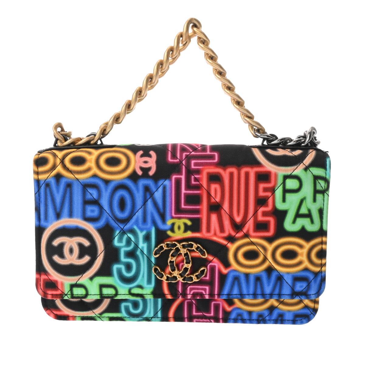【～4/17 最大5万円クーポン】シャネル CHANEL CHANEL19 チェーンウォレット 2WAY マルチカラー AP0957 ファブリック レディース ショルダーバッグ chanel シャネル バッグ バック ブランド 【ローン48回払い無金利】【中古】