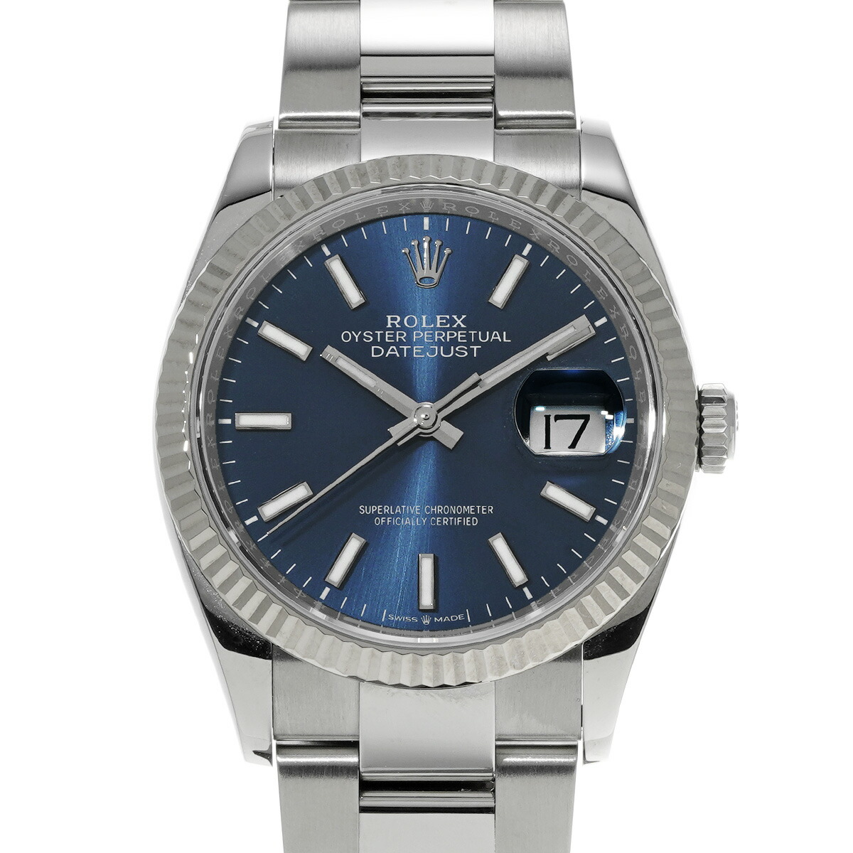 【～4/17 最大5万円クーポン】ロレックス ROLEX デイトジャスト 36 126234 ランダムシリアル ブライトブルー メンズ 腕時計 ロレックス 時計 高級腕時計 ブランド 【ローン48回払い無金利】【中古】