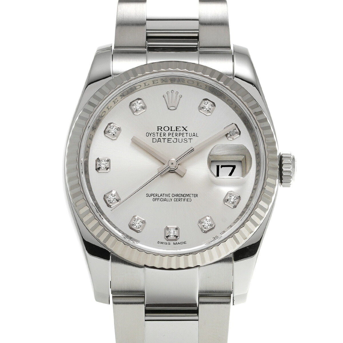 ロレックス ROLEX デイトジャスト 116234G G番(2011年頃製造) シルバー/ダイヤモンド メンズ 腕時計 ロレックス 時計 高級腕時計 ブランド 【ローン48回払い無金利】【中古】｜ウォッチニアン ブランド品専門店