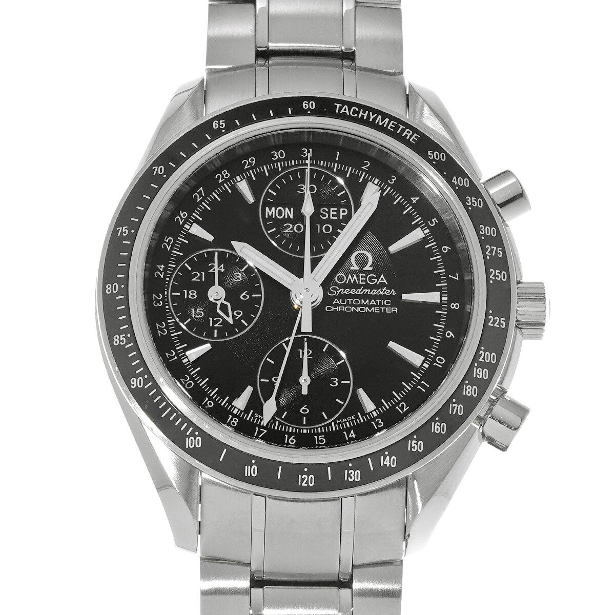 【～4/10 最大5万円クーポン】オメガ OMEGA スピードマスター トリプルカレンダー 3220.50 ブラック メンズ 腕時計 オメガ 時計 高級腕時計 ブランド 【ローン48回払い無金利】【中古】