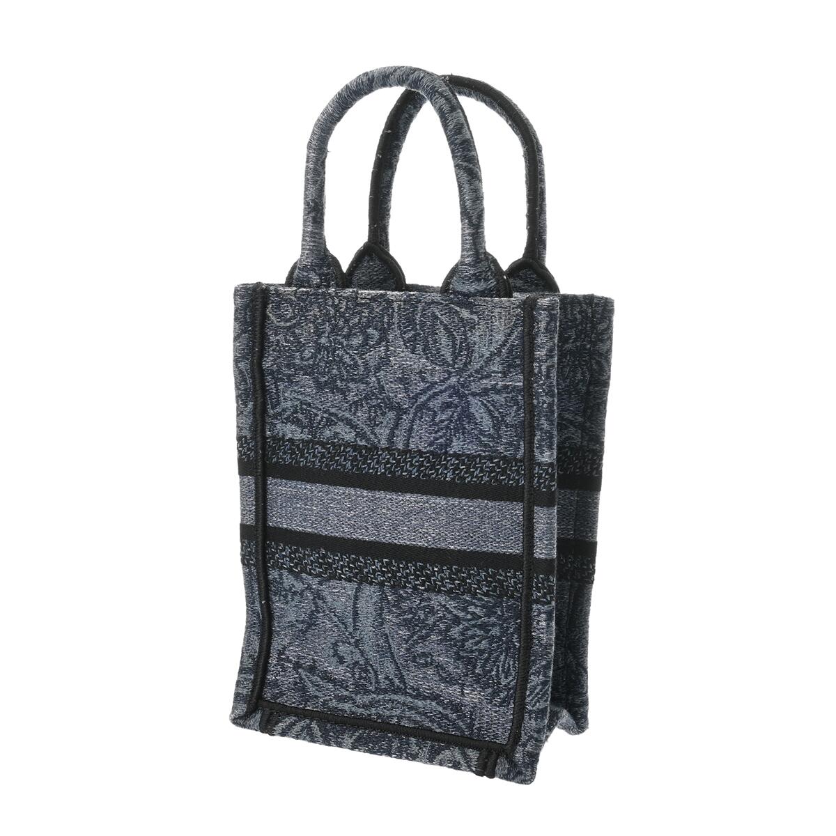 【～4/10 最大5万円クーポン】ディオール Dior ブックトート バーティカルバッグ ミニ ネイビー キャンバス レディース ショルダーバッグ ディオール ショルダーバッグ バック ブランド 【ローン48回払い無金利】【中古】
