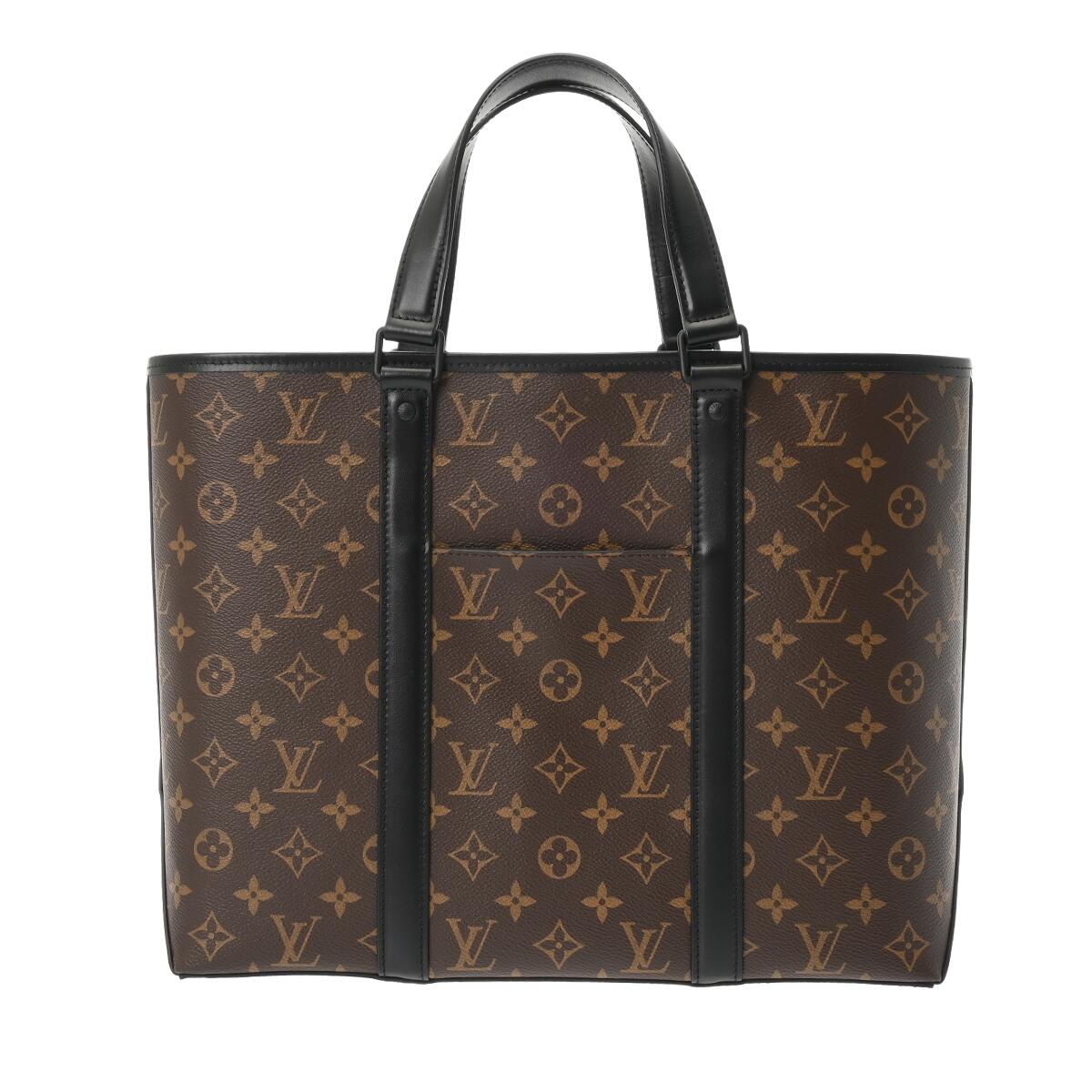 【～4/10 最大5万円クーポン】ルイ ヴィトン LOUIS VUITTON モノグラムマカサー ウィークエンド トート PM ブラウン M45734 モノグラムキャンバス メンズ トートバッグ ヴィトンバッグ バック ブランド 【ローン48回払い無金利】【中古】