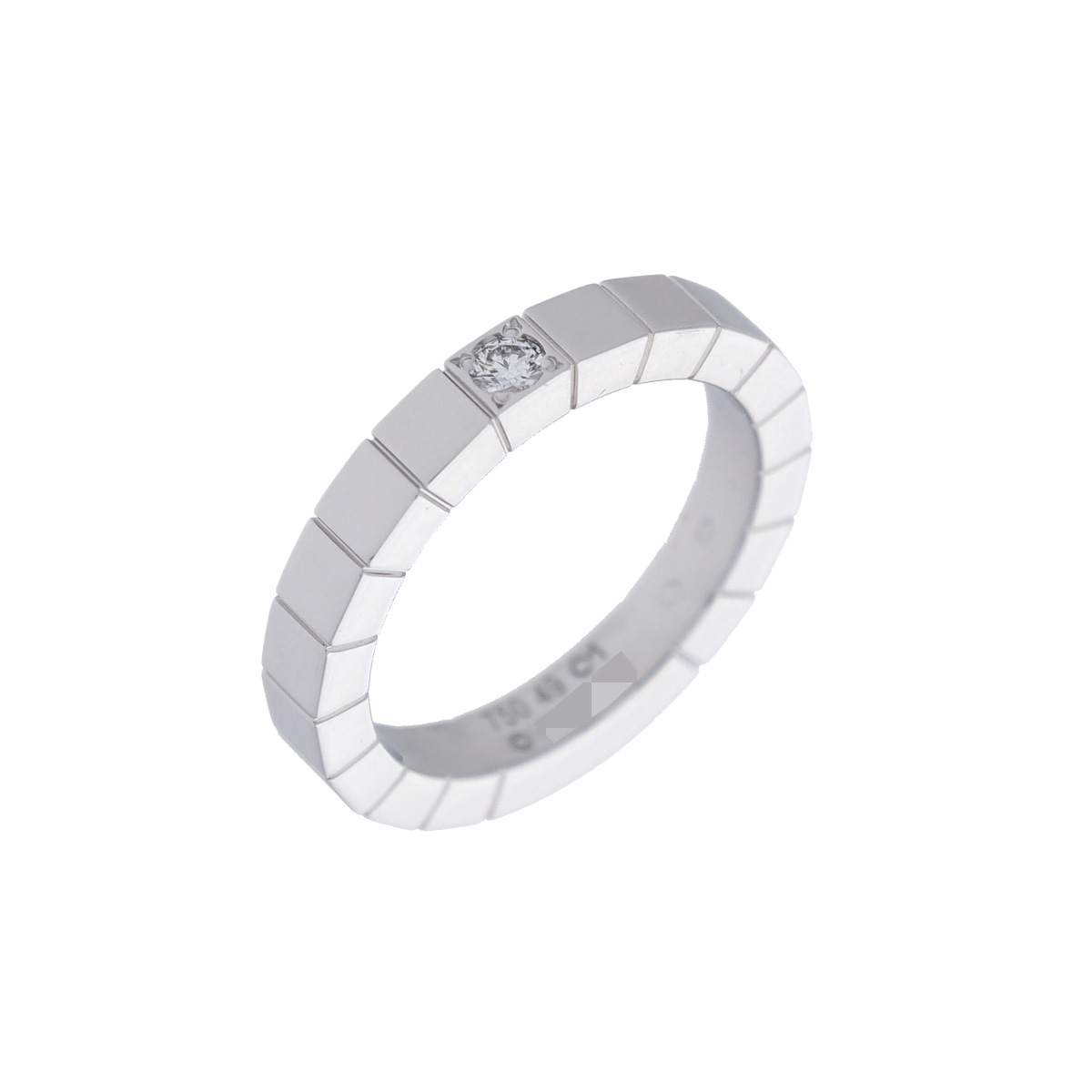 【～4/17 最大5万円クーポン】カルティエ CARTIER ラニエールリング #49 1PD K18ホワイトゴールド WG ダイヤモンド レディース リング・指輪 カルティエ 【ローン48回払い無金利】【中古】