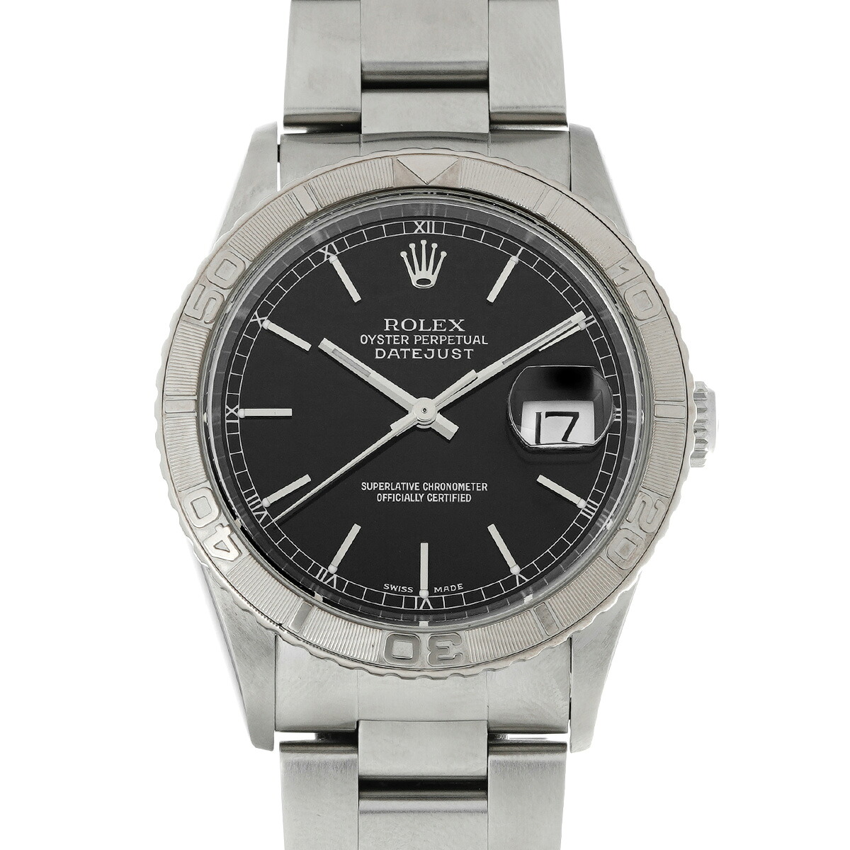 ロレックス ROLEX デイトジャスト サンダーバード 16264 Y番(2003年頃製造) ブラック メンズ 腕時計 ロレックス 時計 高級腕時計 ブランド 【ローン48回払い無金利】【中古】