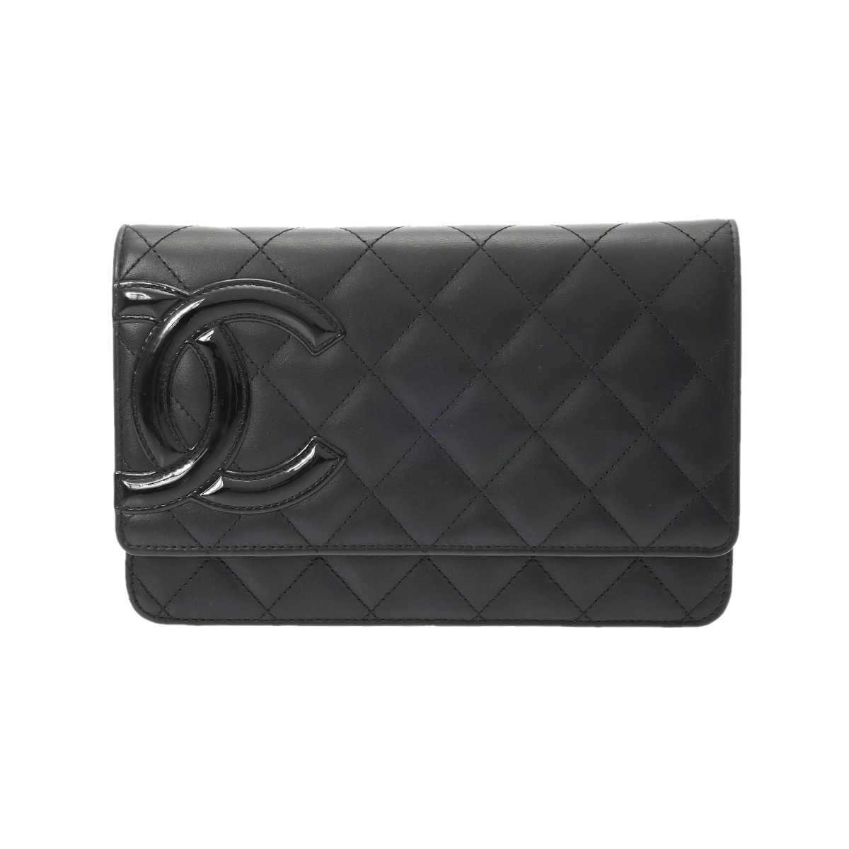 【～7/26 最大5万円クーポン】シャネル CHANEL カンボン チェーンウォレット ブラック A46646 カーフスキン レディース ショルダーバッグ chanel シャネル バッグ バック ブランド 【ローン48回払い無金利】【中古】｜ウォッチニアン ブランド品専門店